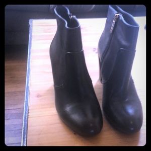 Dark Brown Leather Nine West booties